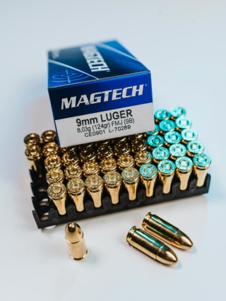 9 PARA NABÓJ KULOWY FMJ / 124 / 8G (MAGTECH) 9B