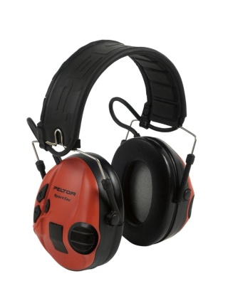 Ochronniki słuchu aktywne 3M Peltor SportTac czerwony/czarny