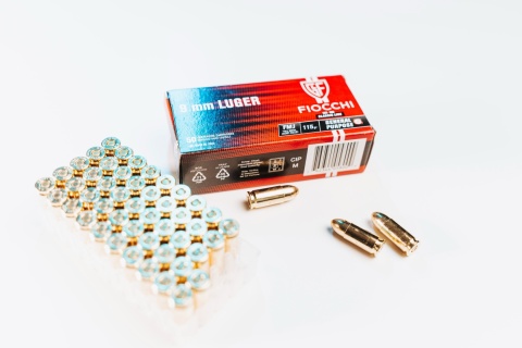 9 PARA / 9 LUGER NABÓJ KULOWY FMJ / 124 / 8G FIOCCHI